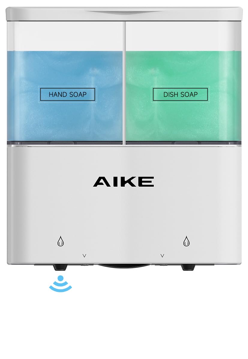Double Automatic Soap Dispenser Wall Mount With Two Chambers