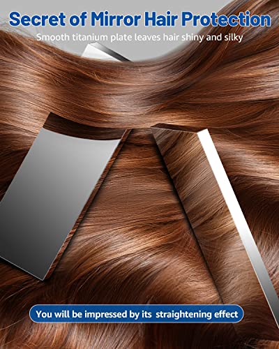 Wide Flat Iron Hair Straightener With Adjustable 5 Temperature Settings