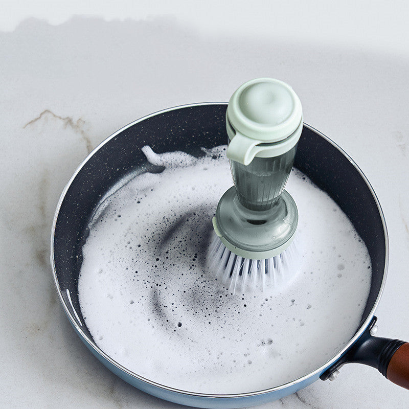 Dish Scrub Brush With Soap Dispenser For Kitchen Pots And Pans