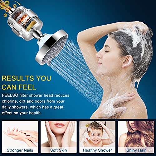 Shower Head And Filter Combo With 15 Stage Water Purification