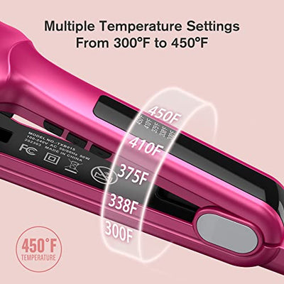 2 Inch Ceramic Hair Straightener Wide Plate Flat Iron