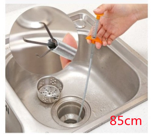 60CM Sewer Dredger Spring Pipe Drain Hair Clog Remover Tool