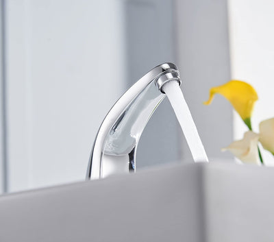 Automatic Sensor Bathroom Faucet Touchless With Hole Cover Plate