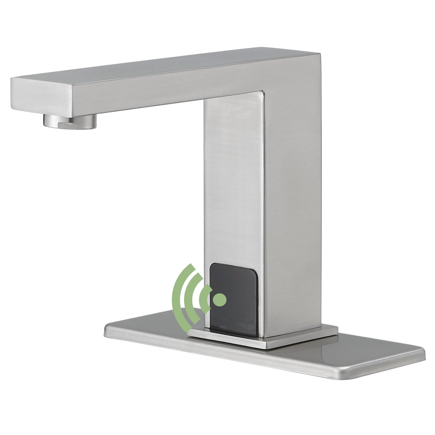 Automatic Commercial Sink Faucet Brushed Nickel AC DC Power