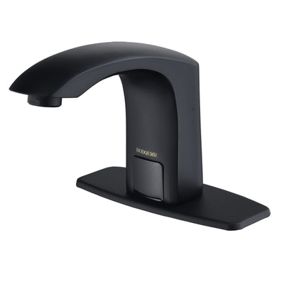 Touchless Bathroom Sink Faucet Black Single Hole Automatic Sensor