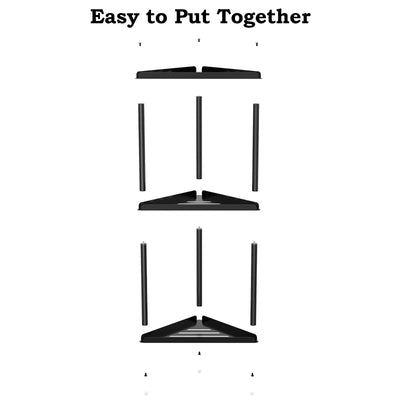 Corner Shower Caddy 3 Tier Standing Organizer For Bathroom Storage