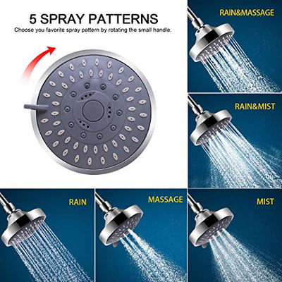 Shower Head And Filter Combo With 15 Stage Water Purification