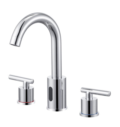 Touchless Bathroom Faucet With Automatic Sensor And Dual Handles
