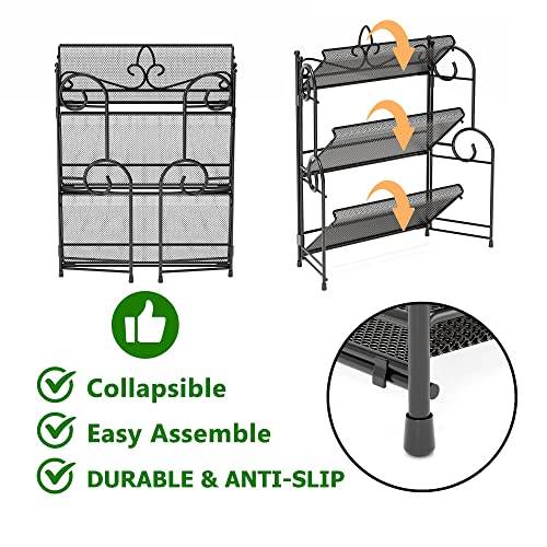 Countertop Organizer Rack Foldable For Bathroom Kitchen Bedroom Office