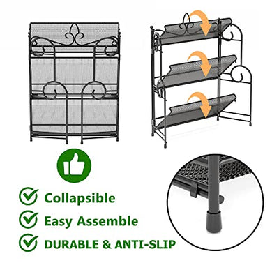 Countertop Organizer Rack Foldable For Bathroom Kitchen Bedroom Office