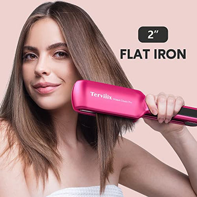 2 Inch Ceramic Hair Straightener Wide Plate Flat Iron