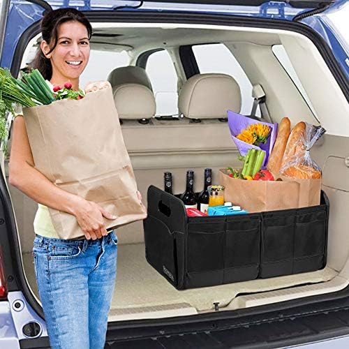Homeve Car Trunk Organizer With Reinforced Handles Foldable Waterproof Storage