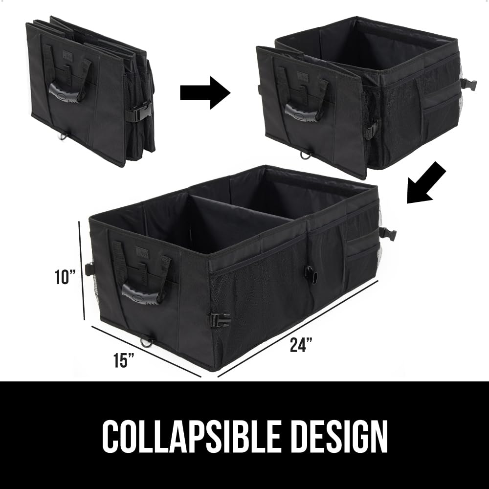 Gorilla Grip Large Capacity Trunk Storage Organizer Slip Resistant Container