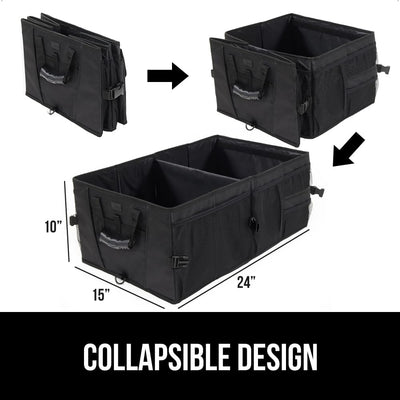 Gorilla Grip Large Capacity Trunk Storage Organizer Slip Resistant Container