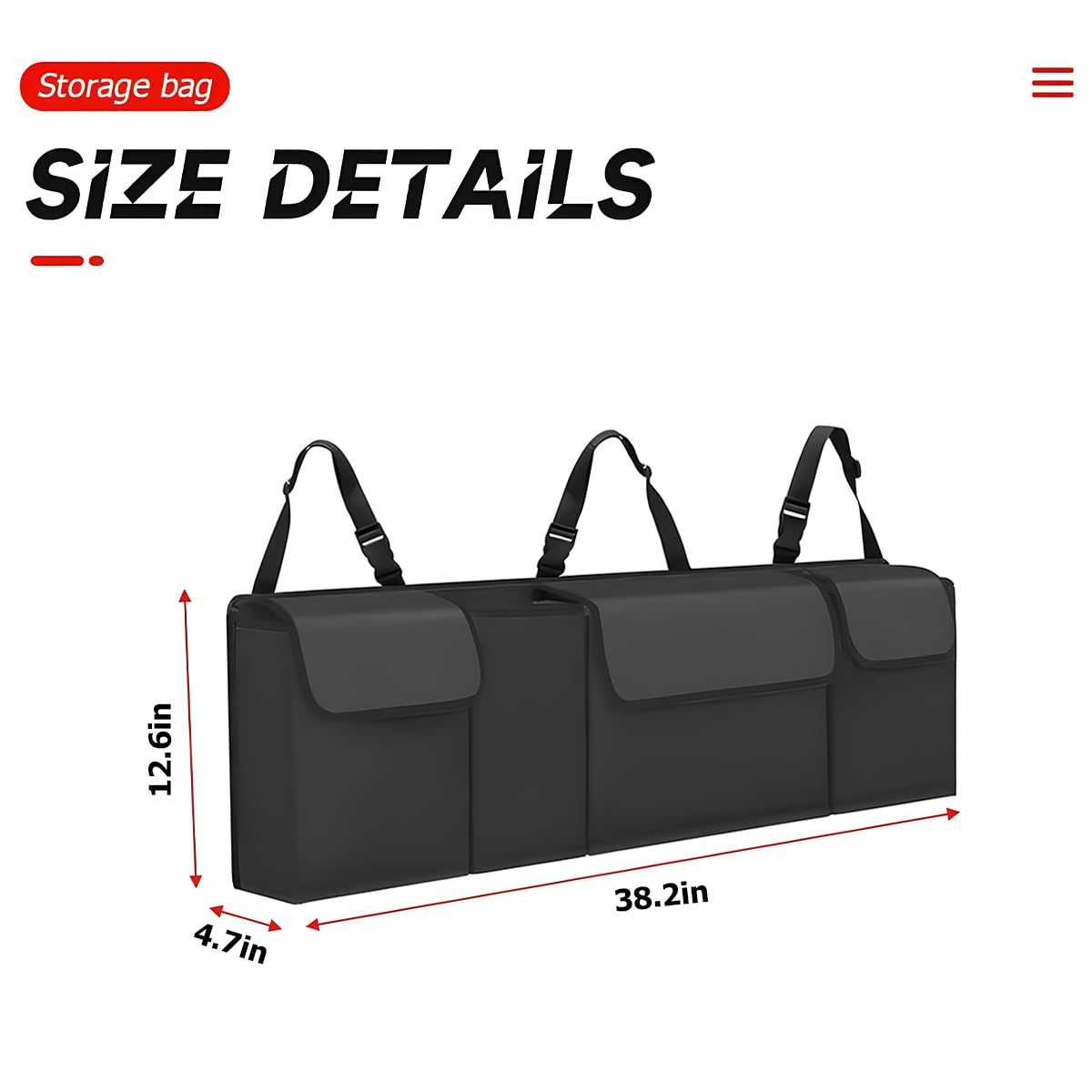 Car Trunk Organizer Waterproof Large Capacity Collapsible Storage Bag