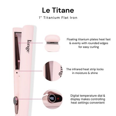 Titanium Curling Flat Iron For Smooth Versatile Styling