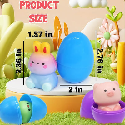 24 PCS Easter Squishy Toys Prefilled Slow Rising Eggs Set