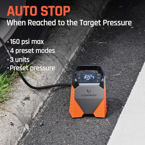 ETENWOLF ZEPHYR S3 Portable Tire Inflator Fast Air Compressor