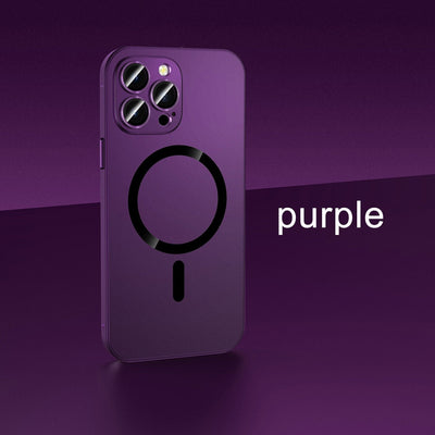 Magnetic Charging Phone Case Matte Protective Anti-collision Cover
