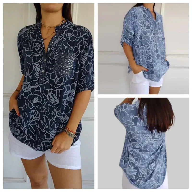 Printed Women's Shirts Summer Fashion Casual Stylish Tops
