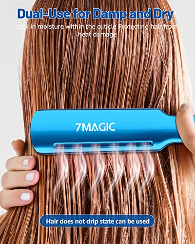 Wide Flat Iron Hair Straightener With Adjustable 5 Temperature Settings
