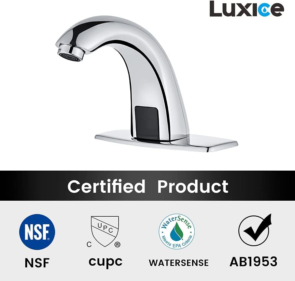 Touchless Bathroom Sink Faucet With Automatic Motion Sensor Battery