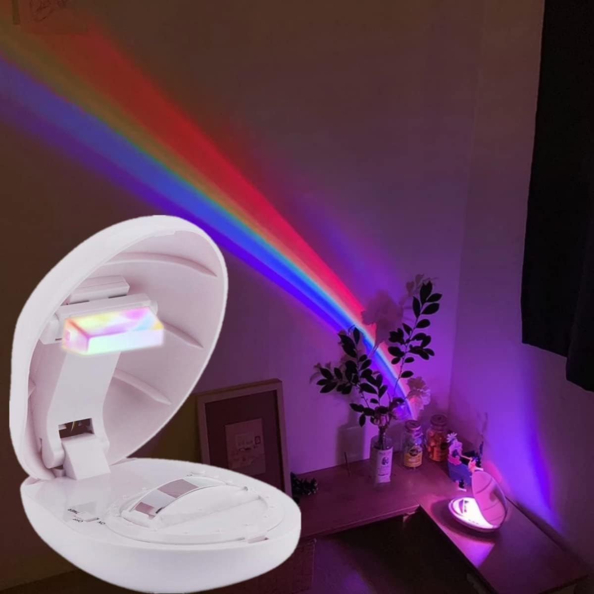 Rainbow Projection Lamp LED Night Light With 3 Modes For Kids Bedroom