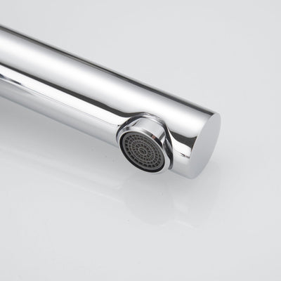 Chrome Touchless Bathroom Sink Faucet With Automatic Motion Sensor