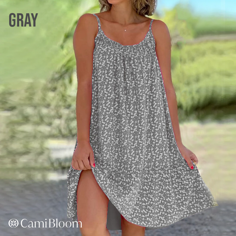 Floral Camisole Dress Lightweight Summer Floral Print Sleeveless Dress