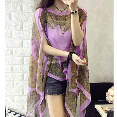 French Style Lightweight Sun Protection Shawl For Women