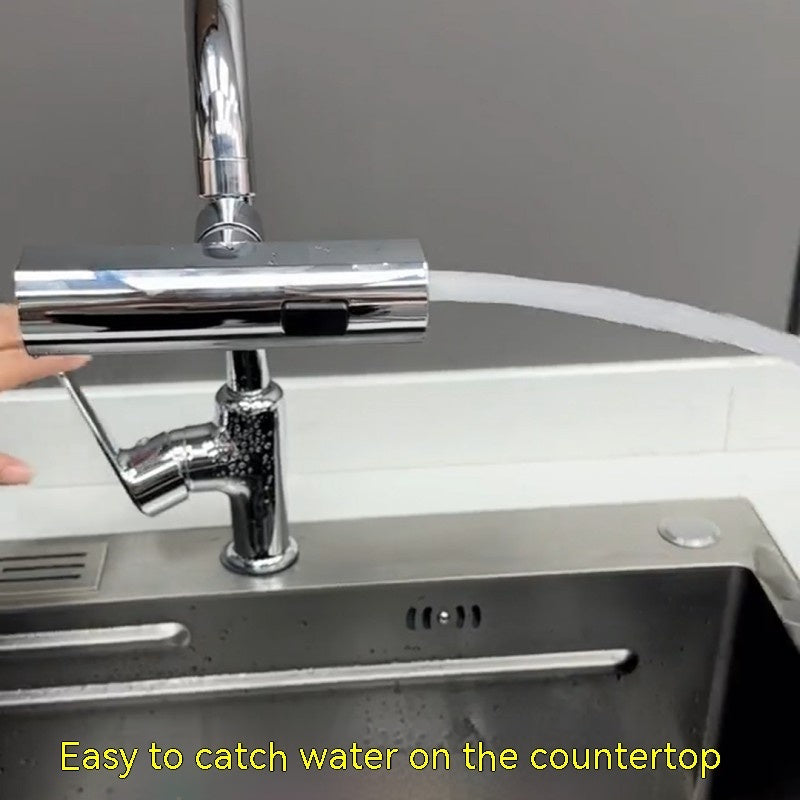 Kitchen Faucet Waterfall Outlet Rotating Splash Proof Nozzle Extension
