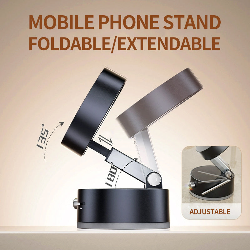 Foldable Portable Magnetic Phone Holder With Strong Vacuum Grip