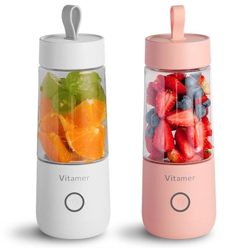 350ml Portable Blender USB Rechargeable Smoothie Mixer Juice Bottle