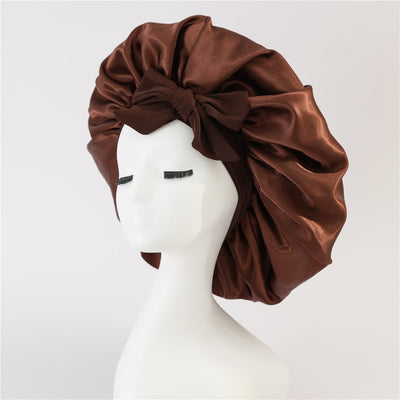 Layered Satin Hair Bonnet For Smooth Hair Care And Protection