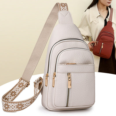 Women's Vintage PU Leather Chest Bag Stylish And Durable Design