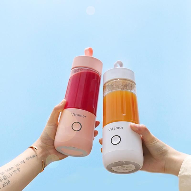 350ml Portable Blender USB Rechargeable Smoothie Mixer Juice Bottle