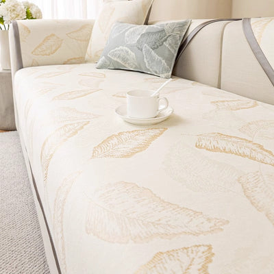 Luxury Sofa Cushion Lightweight Leaf Pattern Decorative Pillow