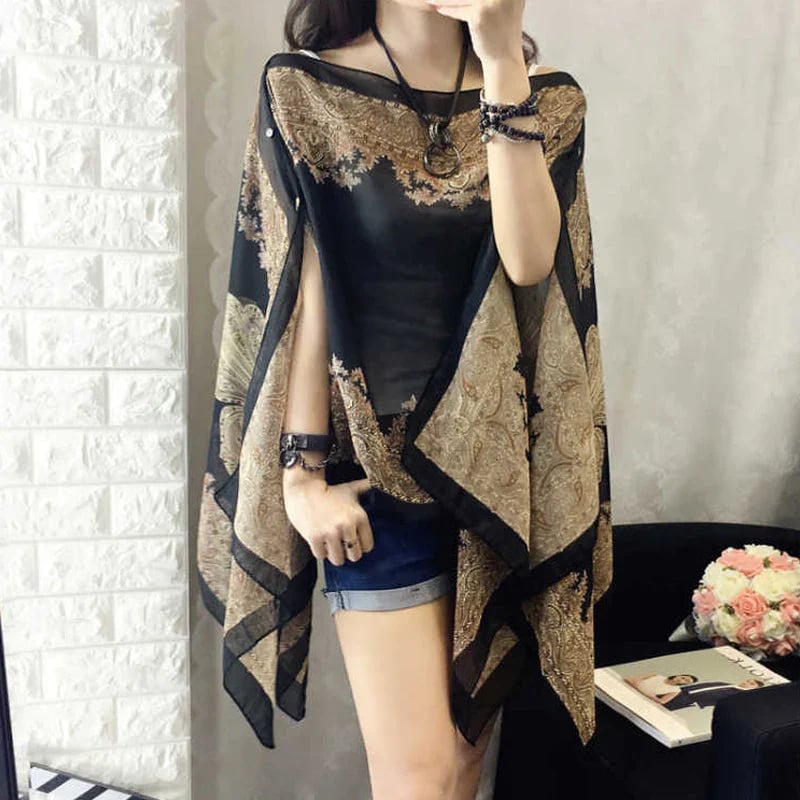 French Style Lightweight Sun Protection Shawl For Women