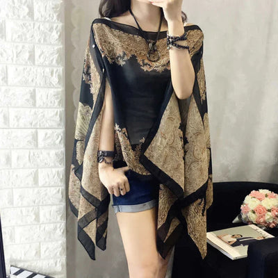 French Style Lightweight Sun Protection Shawl For Women