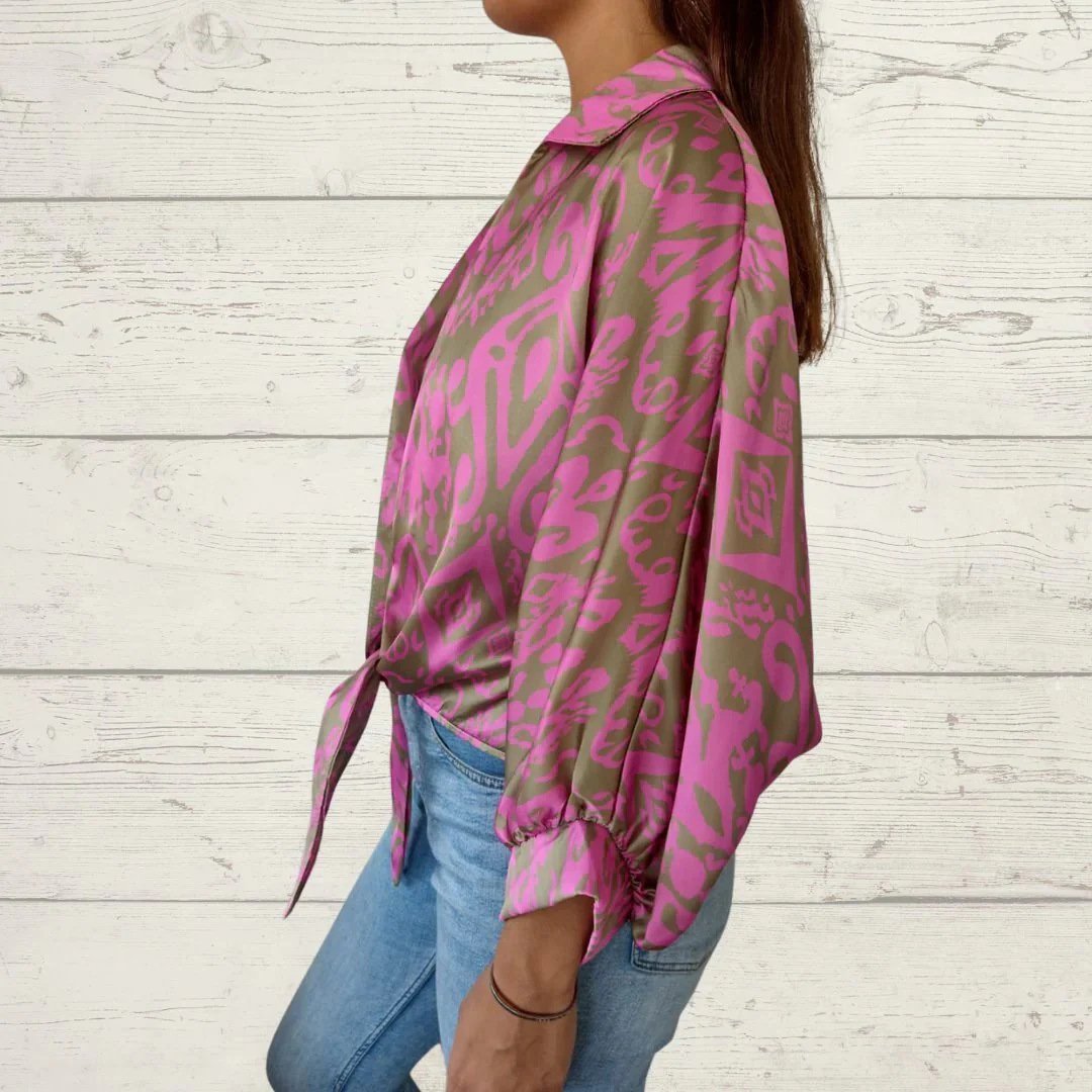 Knotted Lapel Cardigan Shirt Jacket Stylish Casual Outerwear