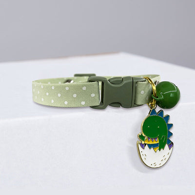 Polka Dot Cat Collar With Bell Adjustable Cute Design