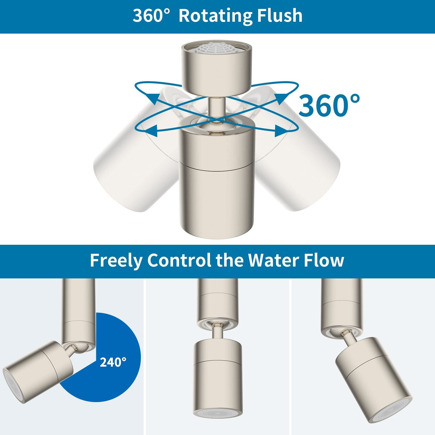 Kitchen Faucet Aerator Water Saving Flow Control Attachment