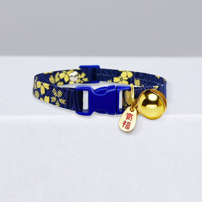Polka Dot Cat Collar With Bell Adjustable Cute Design