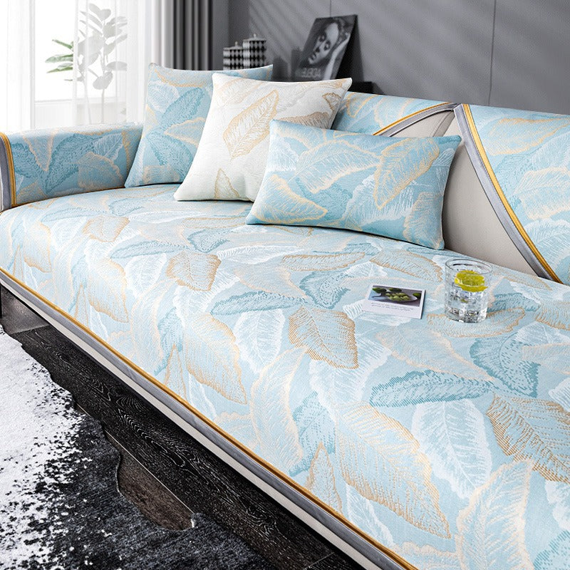 Luxury Sofa Cushion Lightweight Leaf Pattern Decorative Pillow
