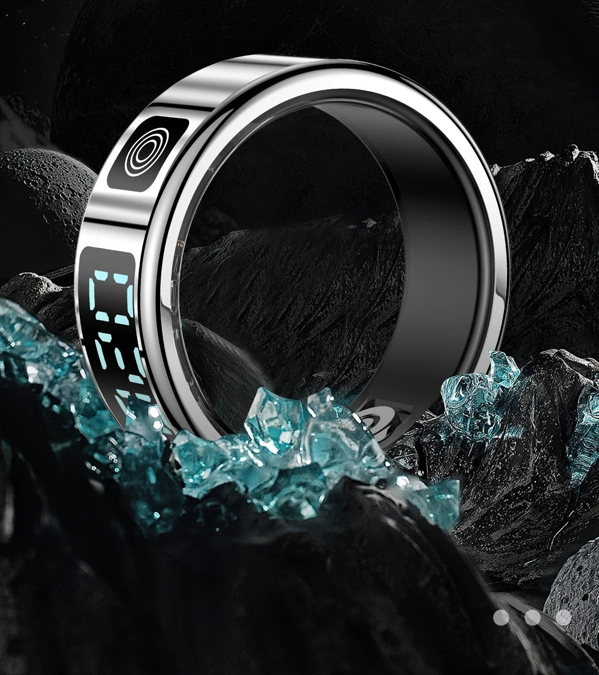 Smart Health Monitoring Ring With Heart Rate Blood Oxygen Tracking Waterproof