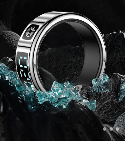 Smart Health Monitoring Ring With Heart Rate Blood Oxygen Tracking Waterproof