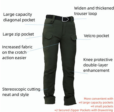 Men's Soft Shell Waterproof Tactical Pants Winter Outdoor Wear