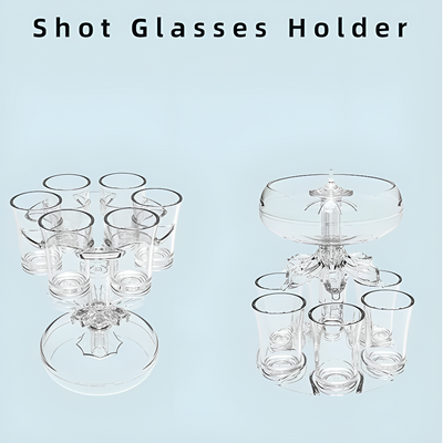 Shot Glass Dispenser With Convenient Holder For Easy Serving