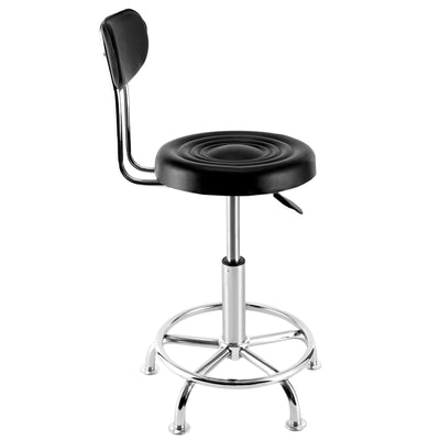 Swivel Workshop Stool Adjustable Hydraulic Seat With Backrest Footrest