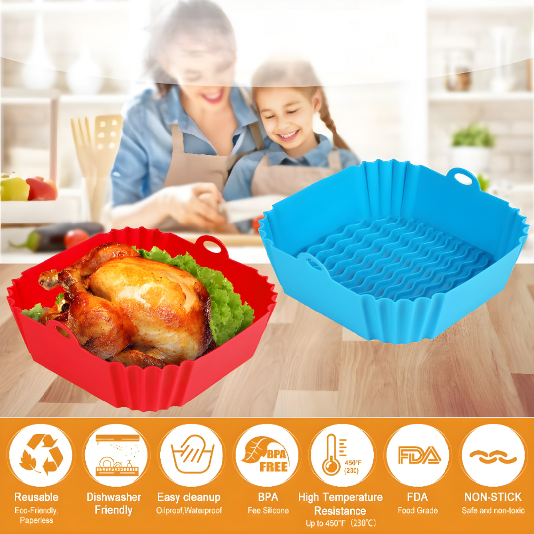 Silicone Air Fryer Mat Nonstick Heat Resistant Cooking Tray